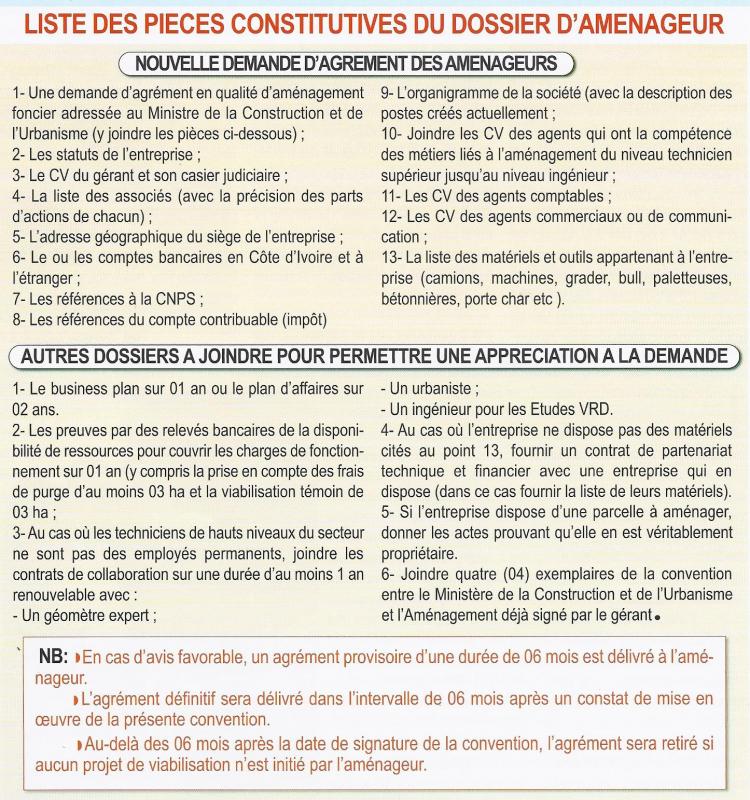 Agrement amenageurs fonciers